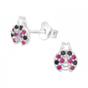 Cercei din argint Ladybug DiAmanti DIA40093 (Argint 925‰ 0,8 g.)